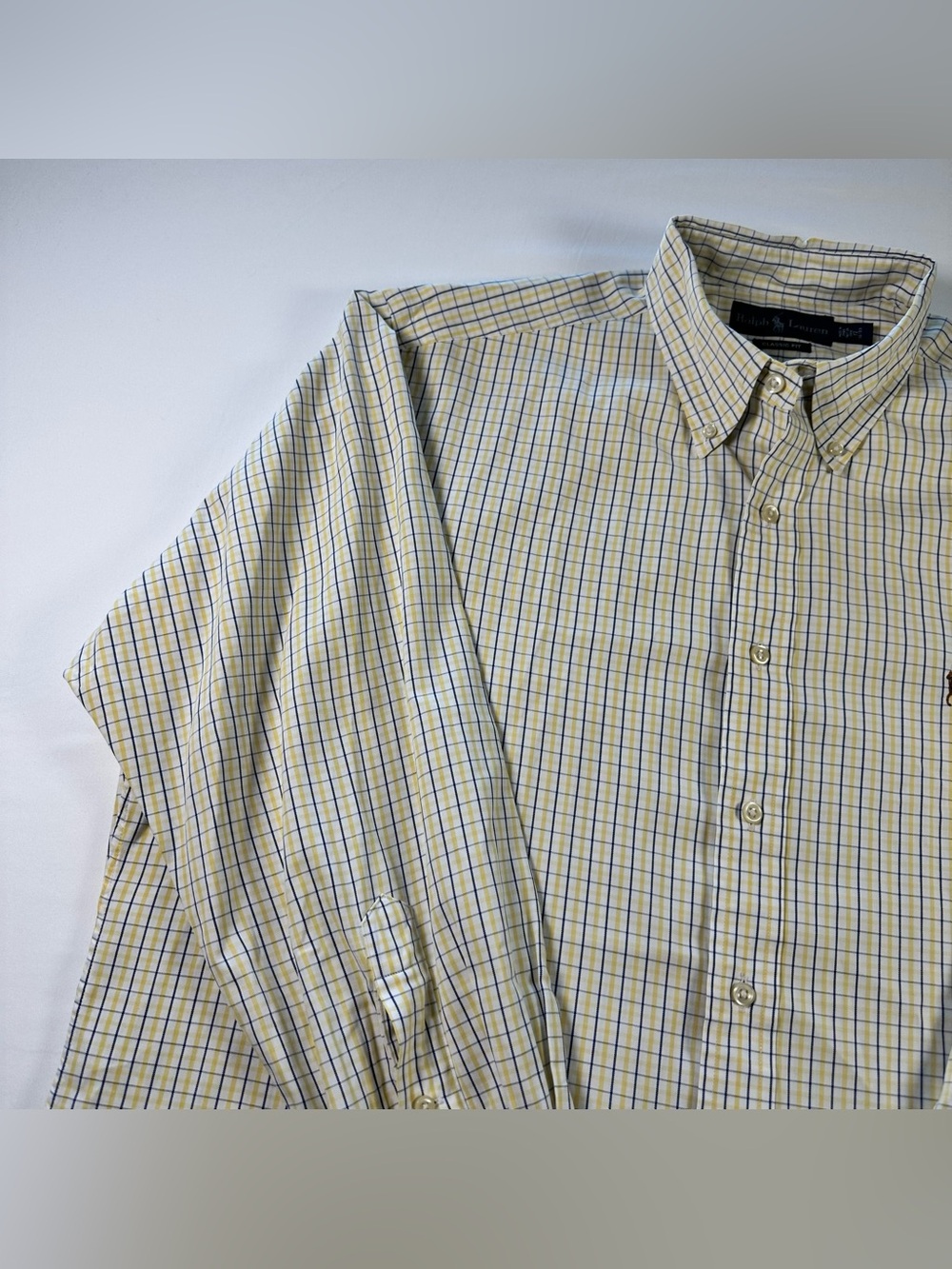 Ralph Lauren Classic Fit Shirt Mens XL 17 32/33 Plaid Multicolor Pony - Picture 5 of 12